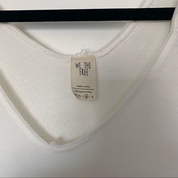 NWOT Free People Tangerine Long Sleeve Tee - White SIZE M - Picture 7 of 9